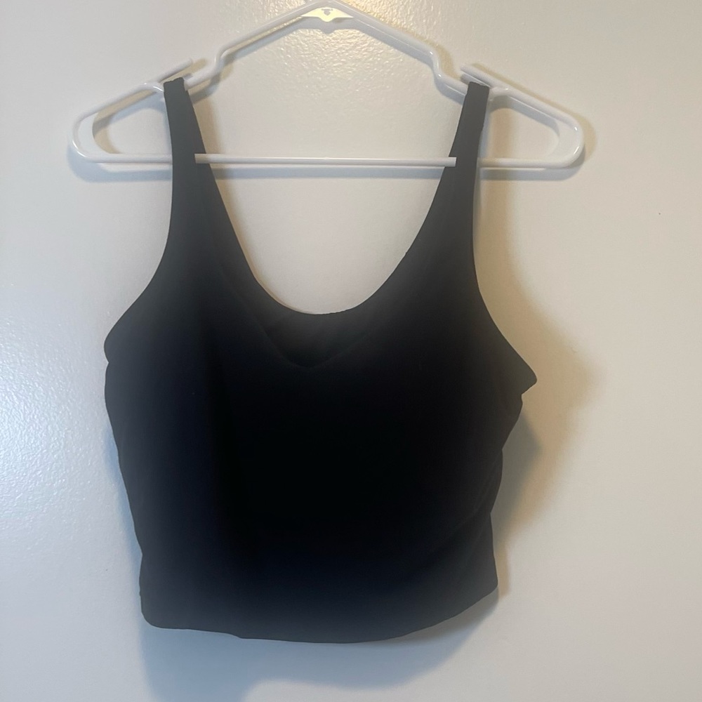 lululemon athletica Black Cropped Tank with Wide Straps